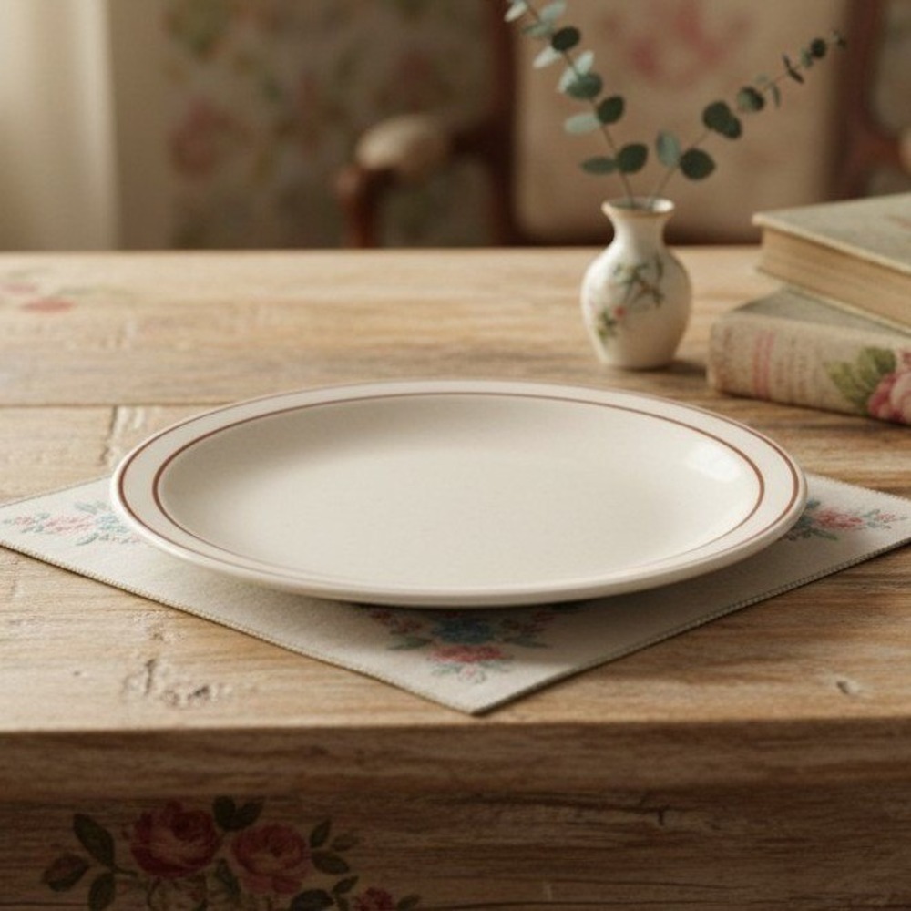 Homer Laughlin Restaurant Ware Best China Brown STRIPE Dinner Plate